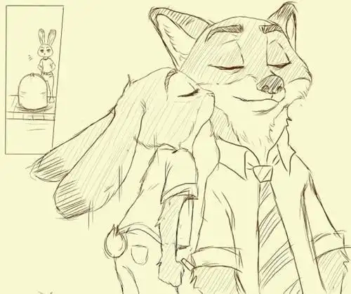 疯狂动物城简笔画情侣疯狂动物城兔子朱迪简笔画图片大全动物疯狂简笔