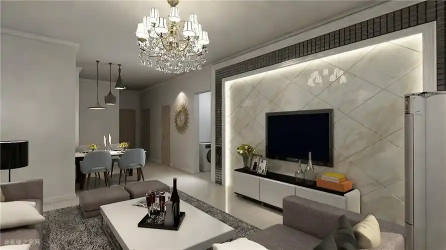 100平米_装修案例图_天津阳光力天建筑装饰有限公司装修效果图