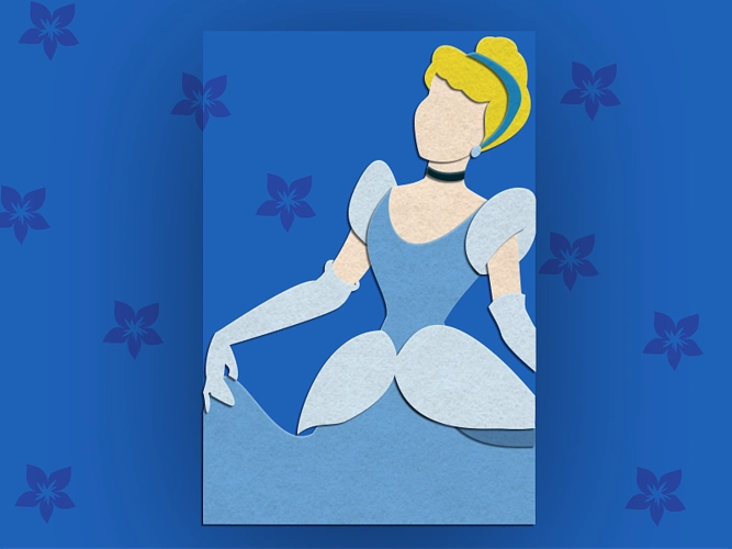 迪士尼公主手工剪纸动画片