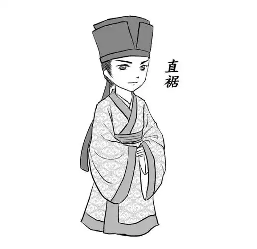 古代男子服饰简笔画的画法图片
