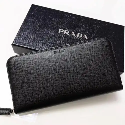 prada男士全拉链钱包_价格_怎么样_prada男士钱包_普拉达黑色包包