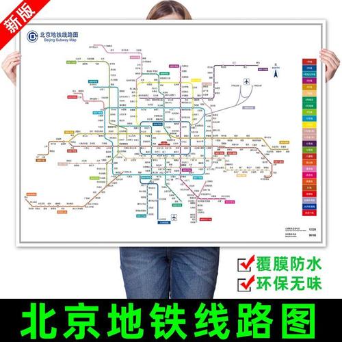 2021新版北京地铁换乘线路图海报轨道交通出行图挂图规划图定制