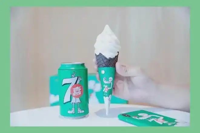 还有七喜和可爱多,奈雪的茶和钟薛高,7分甜和哈根达斯等.