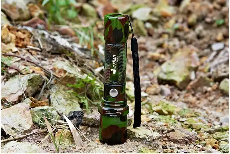 军用手电筒强光户外美国1000米远射超亮迷彩变焦装备野营军工