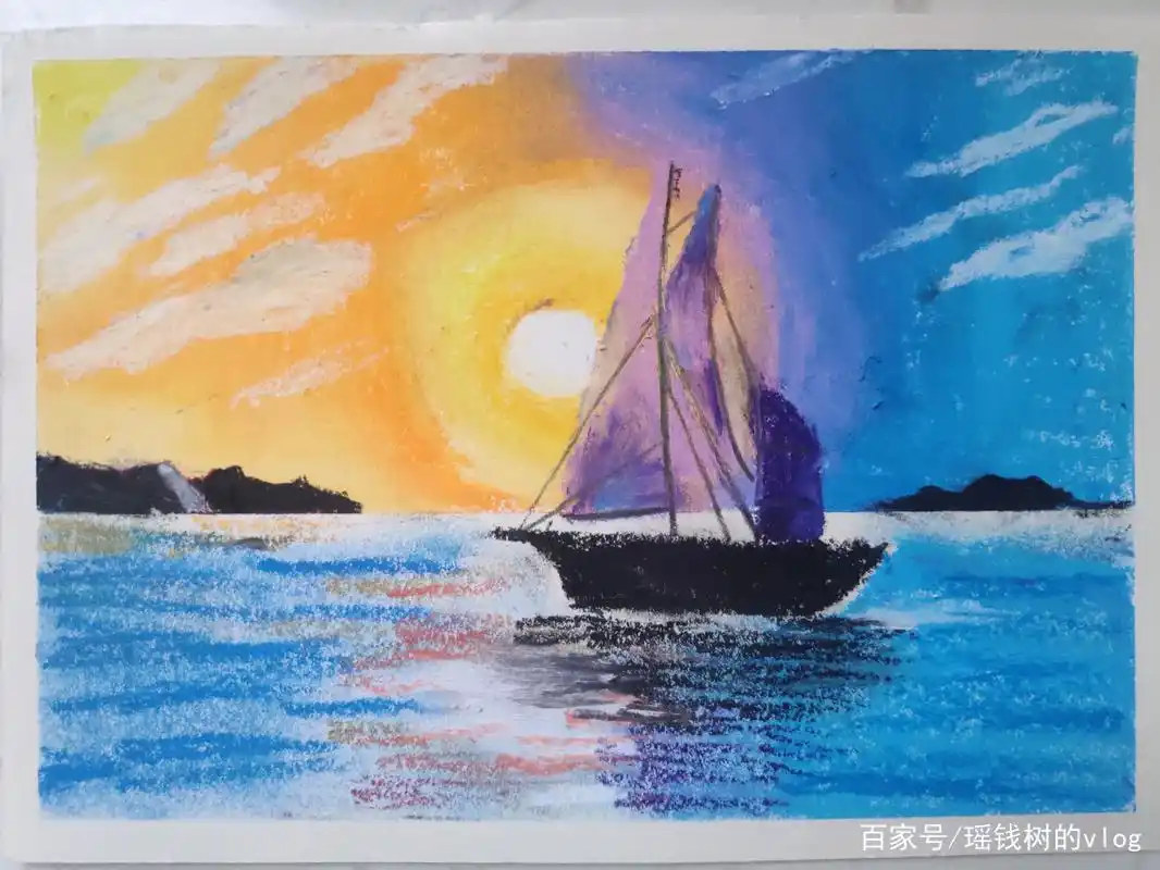 蜡笔风景画(临摹)