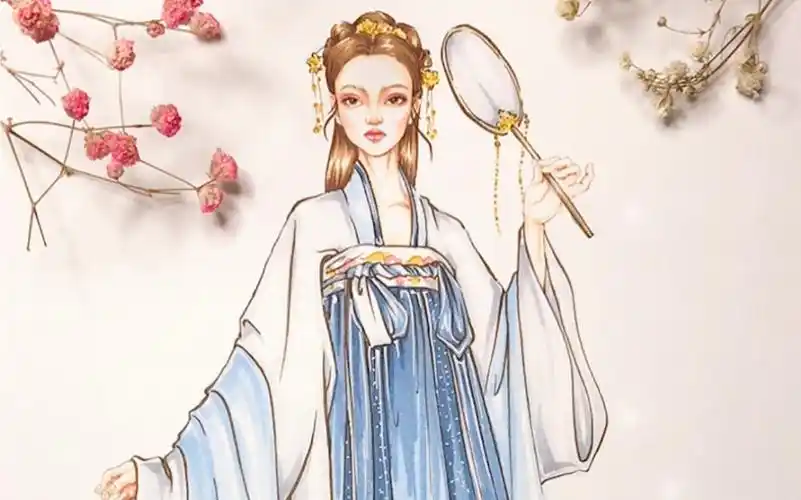 马克笔汉服手绘,岁月待你可好,是否安然无恙?