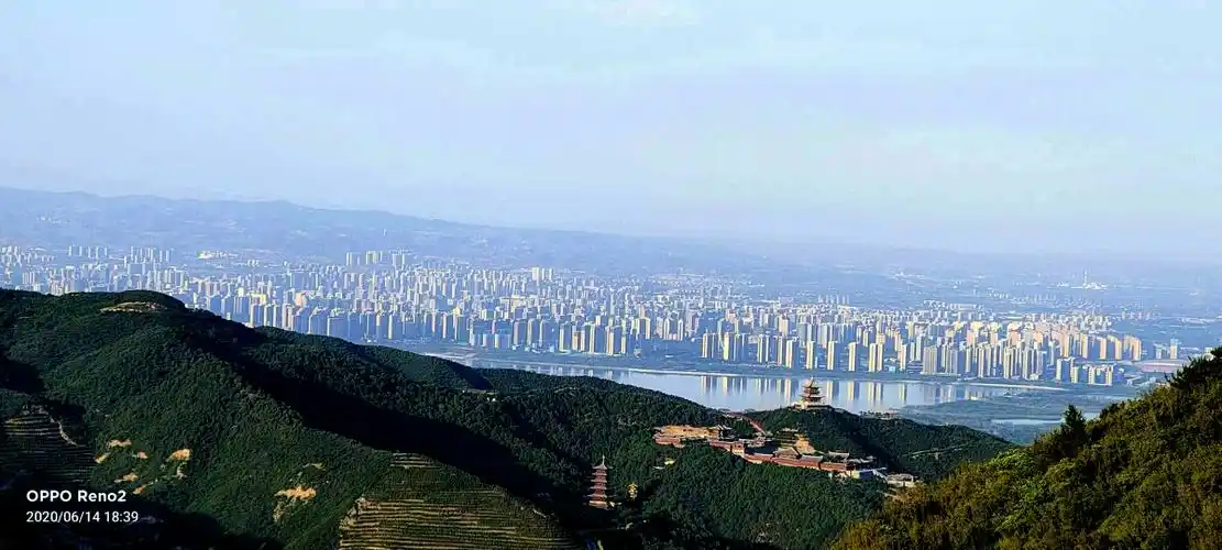 鸟瞰美丽的太原全貌