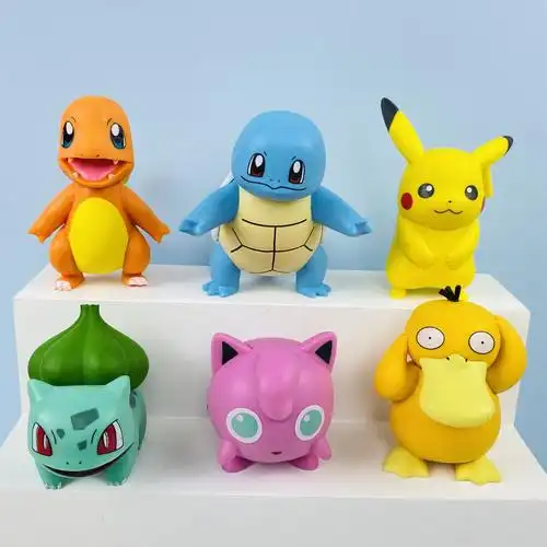 神奇宝贝皮卡丘盲盒手办扭蛋娃娃机玩具公仔玩偶模型蛋糕汽车摆件