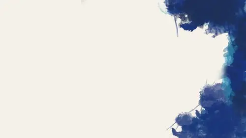 简洁蓝色水墨ppt背景图片