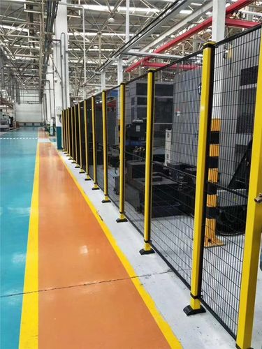 黄色车间隔离网 仓库移动隔离网 工厂车间隔断设备防护围栏_参数_图片