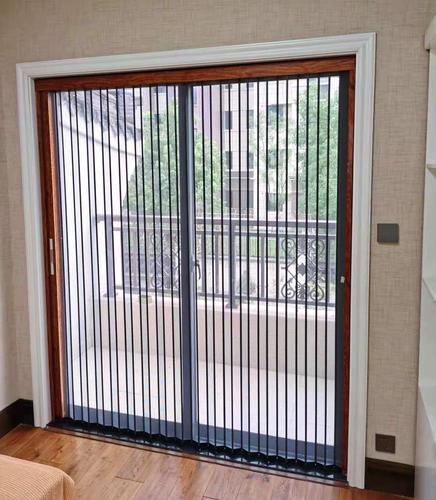 金刚网折叠纱门防猫狗老鼠带锁防盗铝合金隐形推拉伸缩防蚊钢沙窗