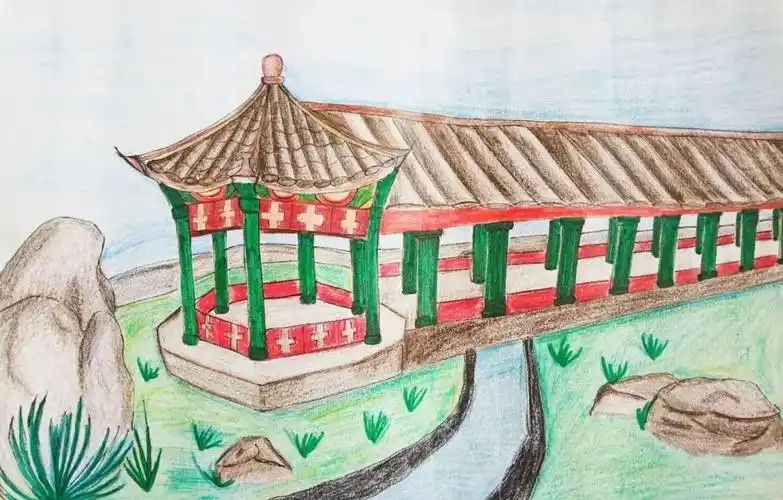 美术| 美丽校园:eshttc北校区初二学生风景创作展_绘画