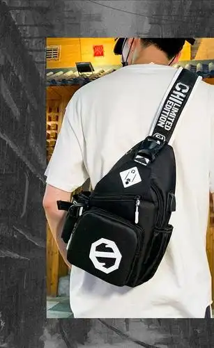 胸包男牛津布单肩包斜挎腰包男士休闲包运动男包潮牌胸前包小背包