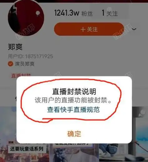 广电封杀郑爽后快手永久封禁郑爽直播功能新华社让失德艺人彻底凉凉