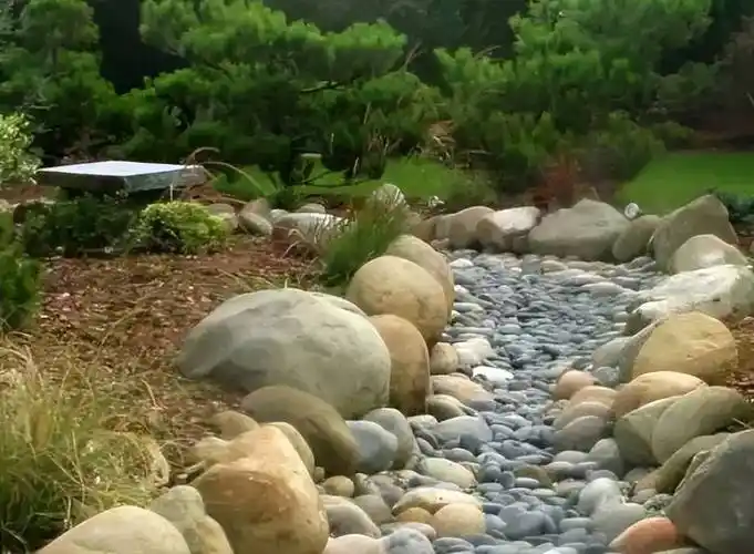 庭院旱溪景观怎么做?其实很简单哦~_水景_时候_素土