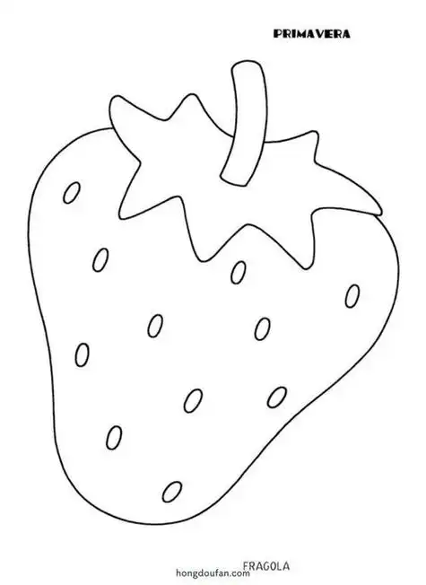 幼儿园草莓成长过程的简笔画