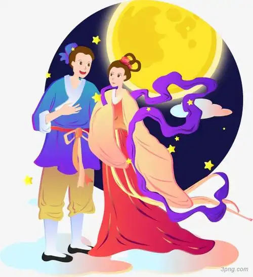 插画七夕情人节牛郎织女