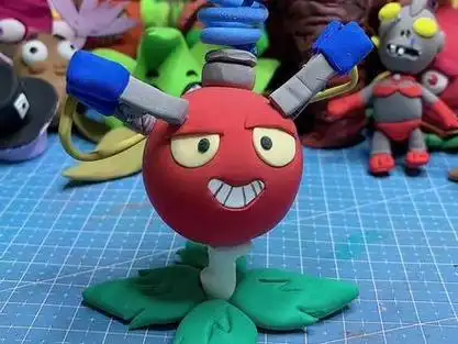 植物大战僵尸2 #植物大战僵尸 #粘土 #超轻粘土 #兴趣才艺 @兑趑