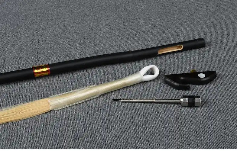 《专业演奏二胡弓子 天然白马尾无节黑杆黑檀鱼 84cm厂家直销胡琴弓sn