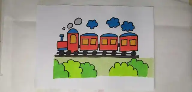 子弹头地铁简笔画