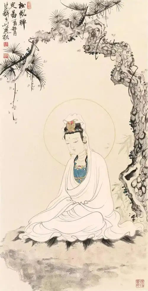 国画技法工笔观世音菩萨基础画法步骤详解