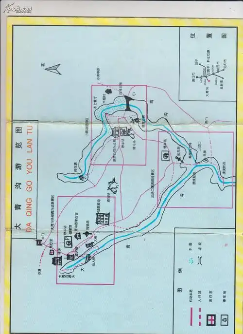 大青沟游览图(位于内蒙古科左后旗境内)