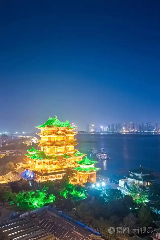 在南昌滕王阁的夜景