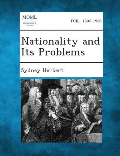 【预订】nationality and its problems