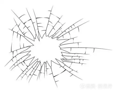 插画 破碎的玻璃轮廓矢量符号图标设计.美丽的坏话.eps