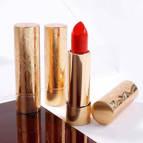 gucci古驰新款口红金管唇膏gucci口红新款金管哑光505铁锈红显白不挑