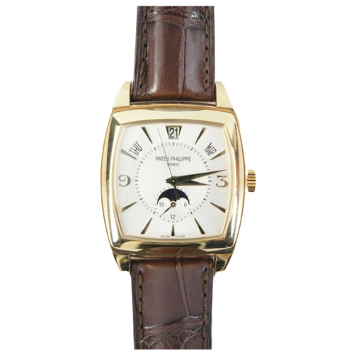 [9.5新]百达翡丽 复杂功能计时系列750黄金年历月相自动机械表