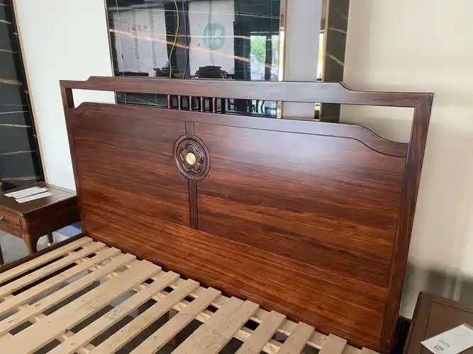 新中式床乌金木家具