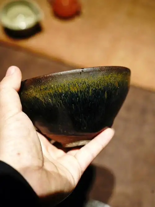 水吉窑宋代建盏老青毫