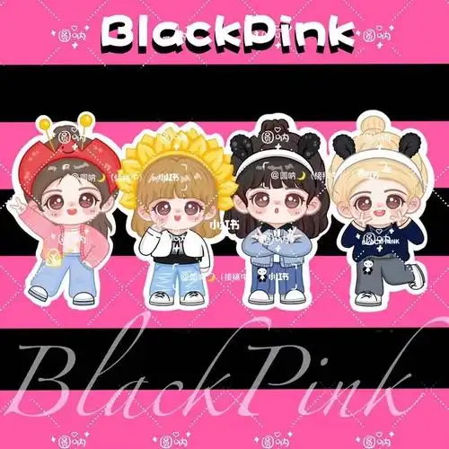 blackpink客单展示q版人物饭圈美工约稿
