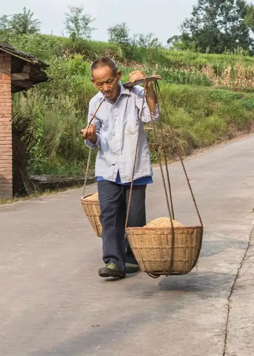 后来我就这个问题专门问了一些长辈,这些长辈说,挑担