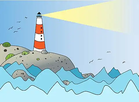 矢量,风景,灯塔