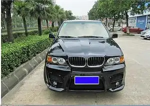 适用于04-08款 老宝马e53 x5改装哈曼款大包围前后杠保险杠