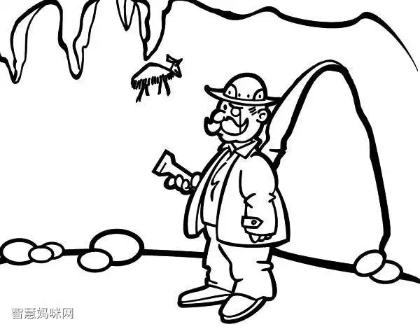 考古学家简笔画图片