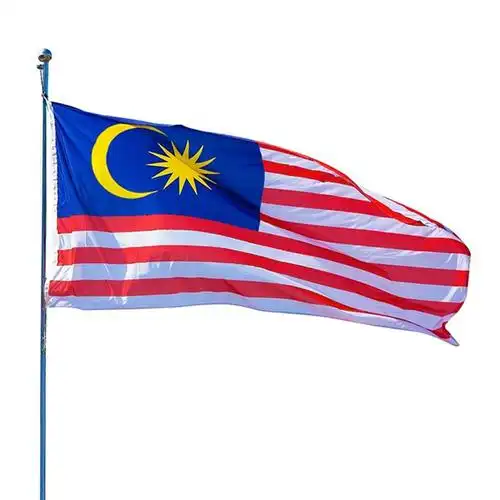 【跨境货源】马来西亚国旗定制节日旗90*150涤纶布大选旗帜定做