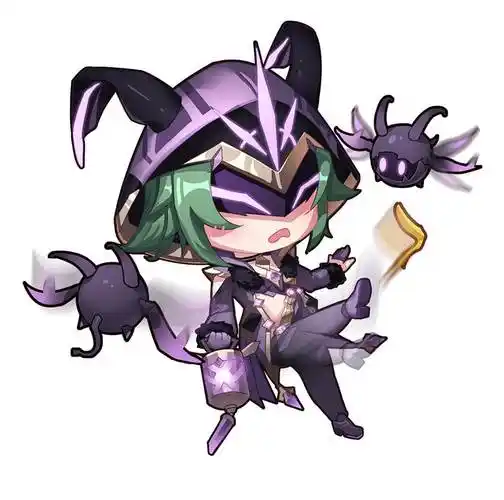 雷莹术士皖鸠子的原神插画图片