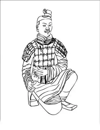 秦始皇兵马俑简笔画步骤