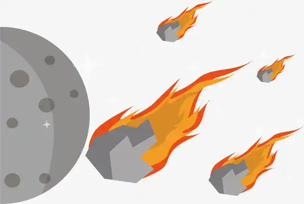 矢量图火星撞地球