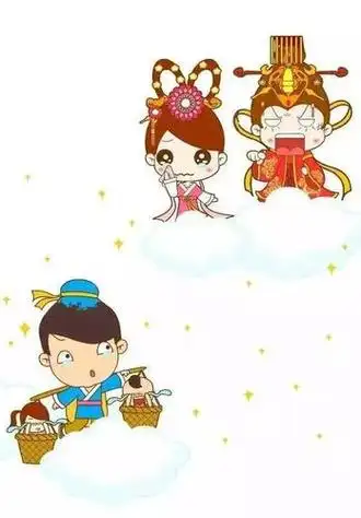 王母娘娘和织女简笔画