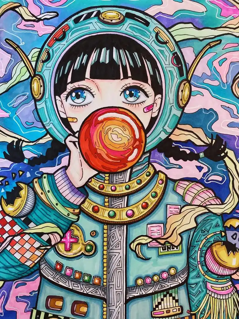 原创马克笔人物9696.中级动漫女生素材9595来喽!