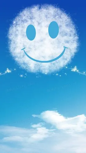 蓝天白云笑脸h5背景