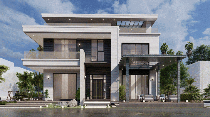 云栖建筑丨1214m的海南三亚现代别墅让人爱不释手