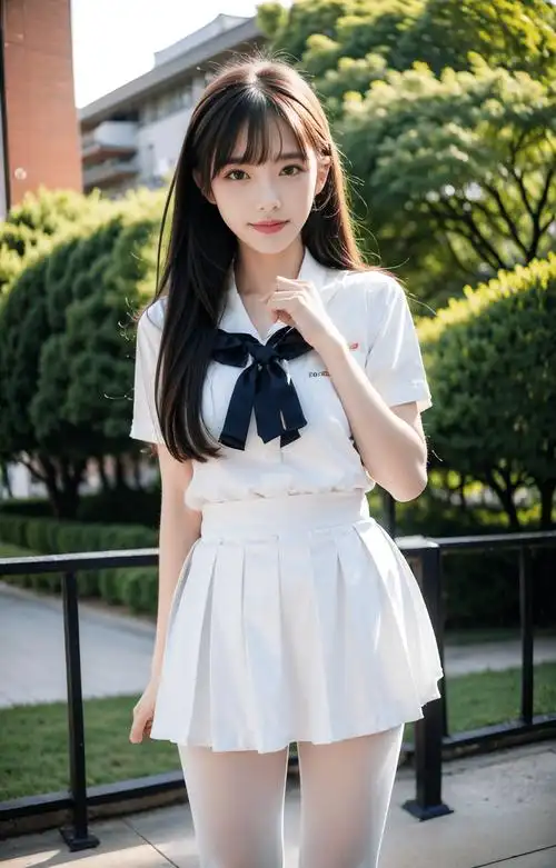 美少女白丝与白色jk的完美搭配!