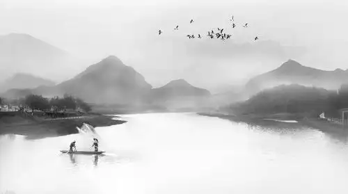 中国画意水墨山水摄影