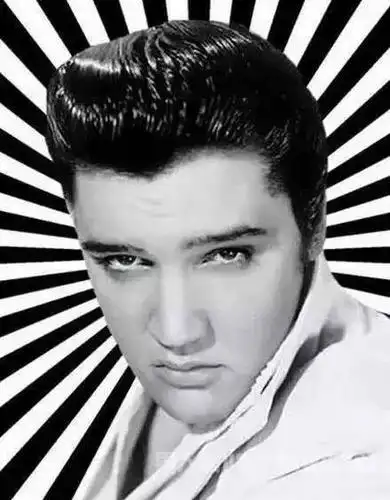 长背头发型和宽鬓角无疑是猫王最具辨识度经典的造型,就好比杰克逊的