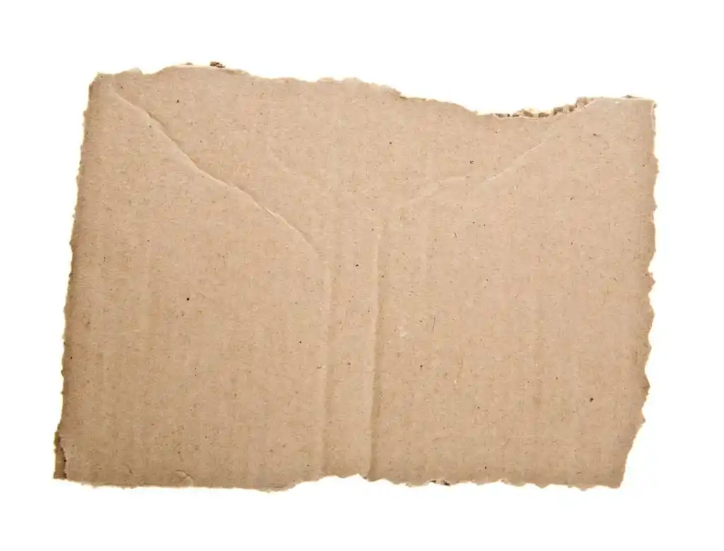 张硬纸片,一块纸板在白色背景上